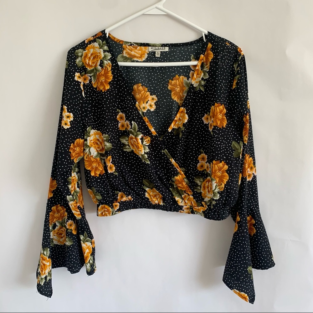 Mileage crop top blouse